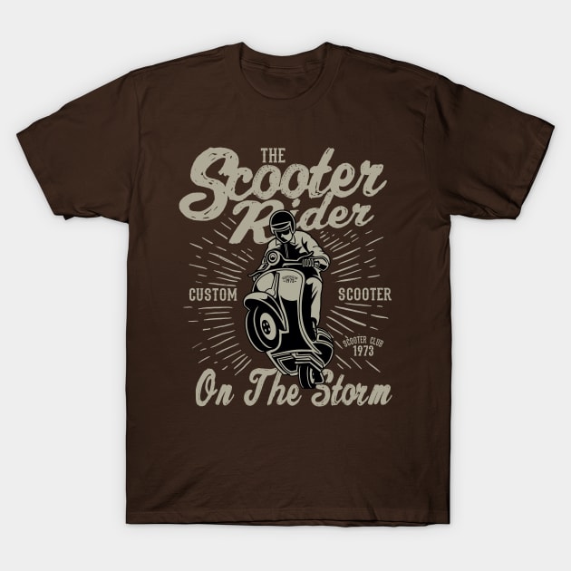 Scooter Rider T-Shirt by lionkingdesign